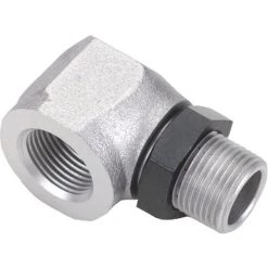 Saito Engines Muffler, Right Angle Adapter with Nut: AG, AH for Parts